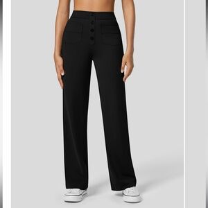 HALARA Black High-Waisted Wide-Leg Pants